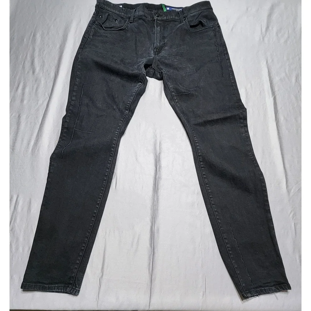 G-Star Raw 3301 Slim Fit Jeans Mens 38x31 Faded Black Premium Italian Fabric - Picture 1 of 16